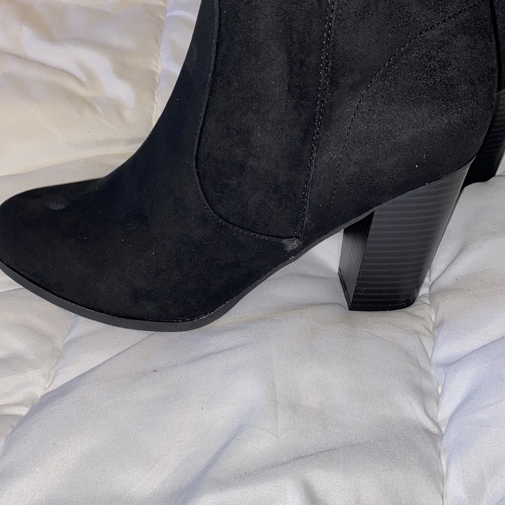 Style & Co Black Addyy Suede Dress Tall Heel Boots NEW - Picture 8 of 11